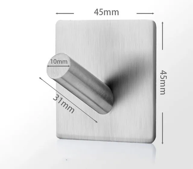 304 Black Robe Hook Wall Towel Hook for Bathroom Stainless Steel Coat Hook Rustproof Hook Hanger for Kitchen Hardware