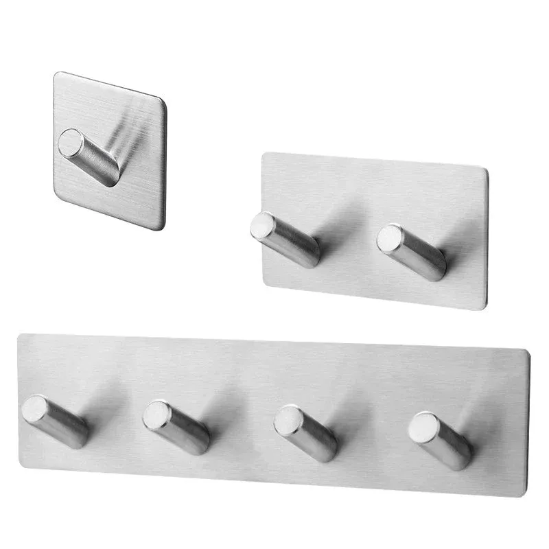 304 Black Robe Hook Wall Towel Hook for Bathroom Stainless Steel Coat Hook Rustproof Hook Hanger for Kitchen Hardware