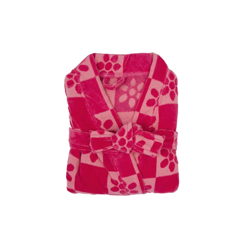 Bambury Daisy Check Pink Robe
