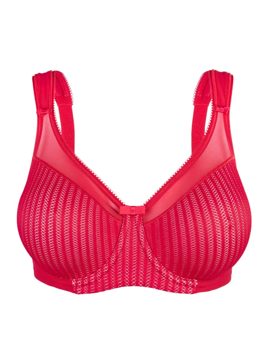 Beauty Stripe Smoothing Bra - Passion Red