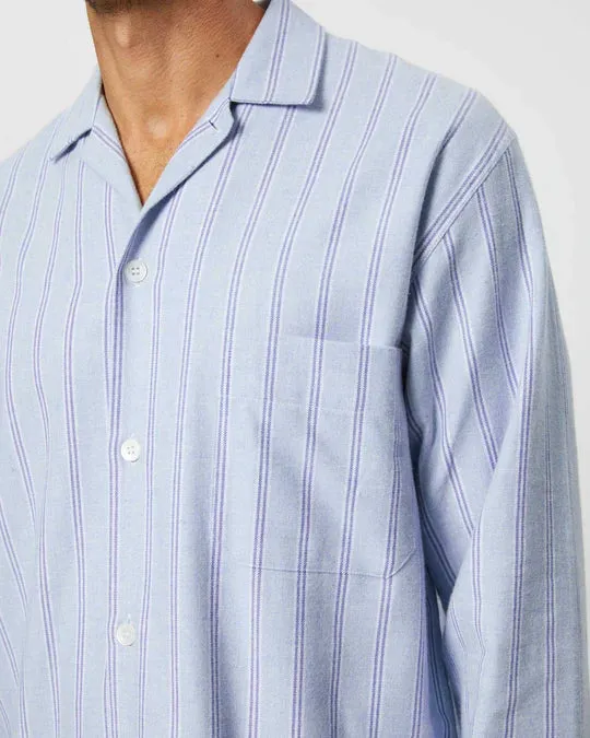 Bonsoir London Brushed Cotton Aviemore Stripe Pajamas