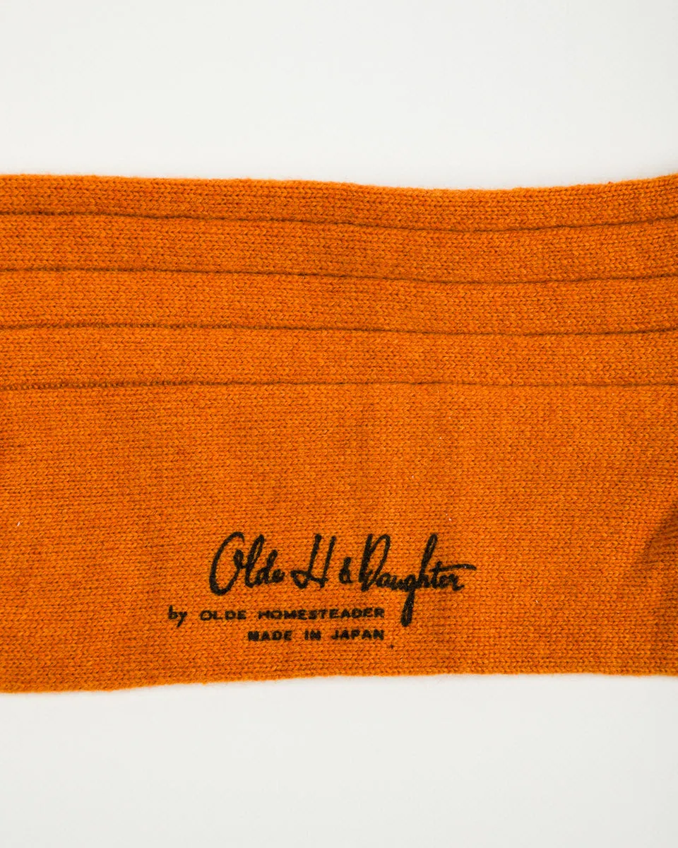 Cashmere Rib Socks - Sunset