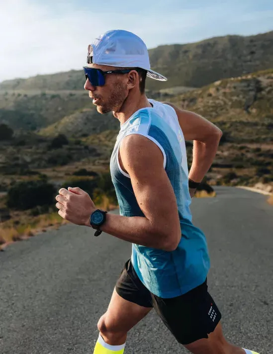 Compressport Men's Performance Tank - Niagara Blue