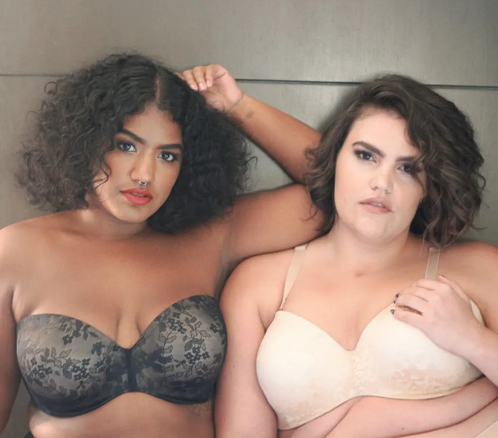 Curvy Couture Sensation Nude Strapless Bra 1211