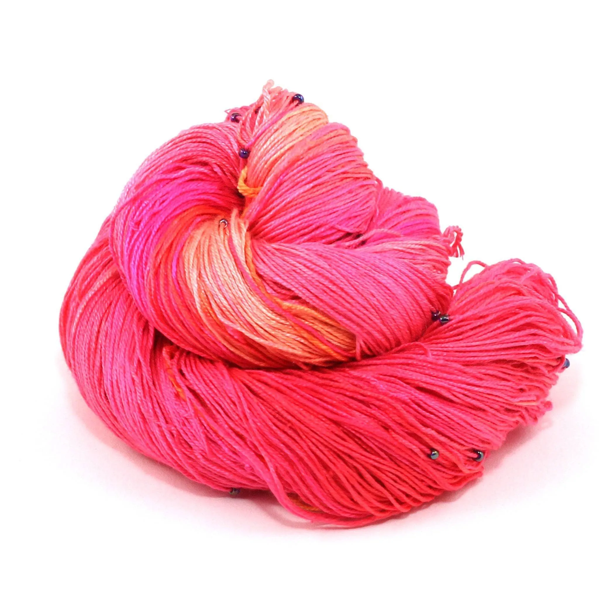 Hand Beaded Silk Yarn