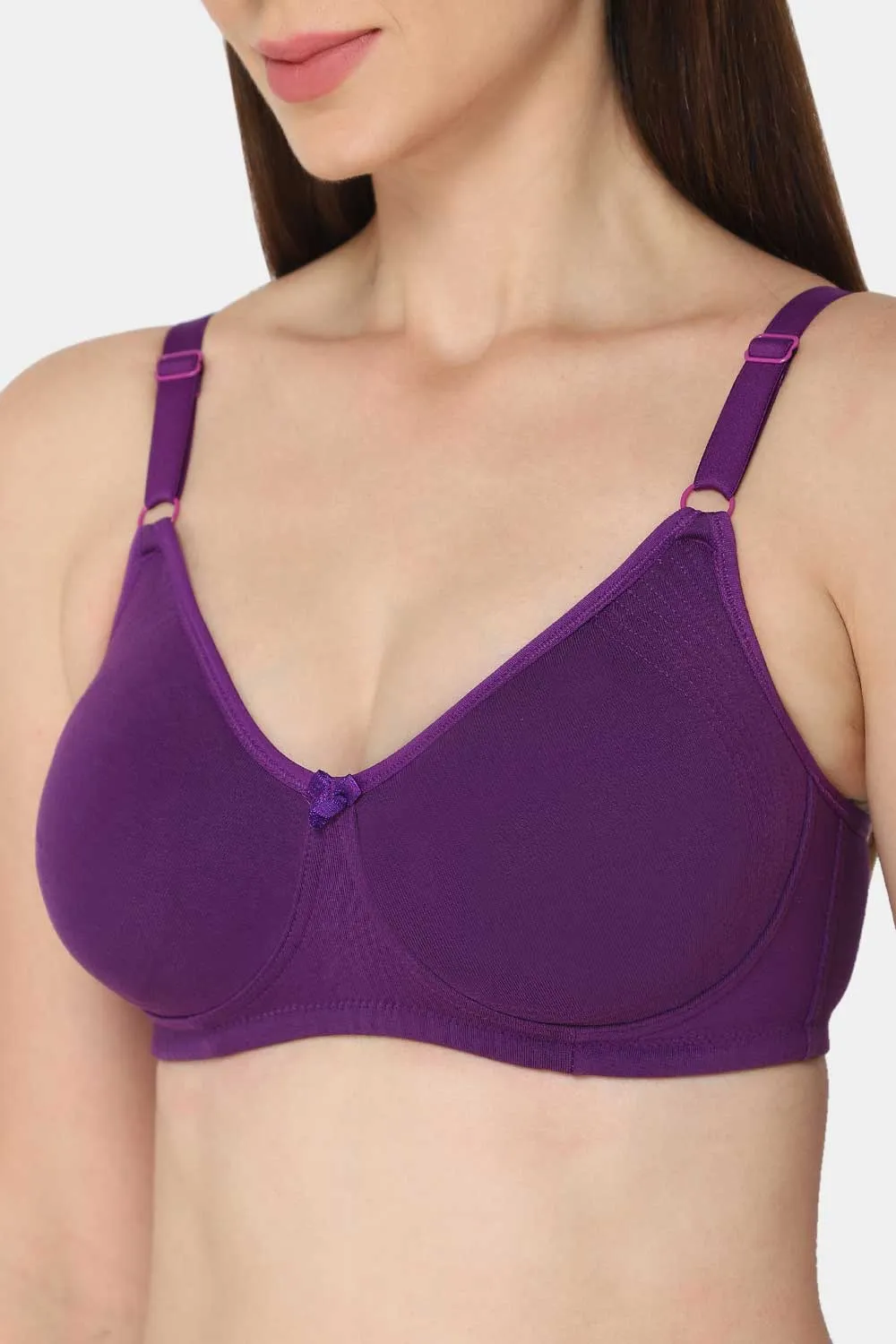 High Coverage Non-Wired Non-Padded Intimacy T-shirt Saree Bra - ES02 - Bright Shade