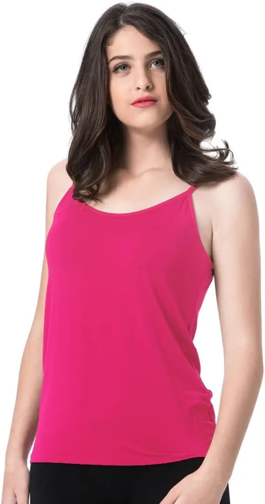 Ibeauti Womens Camisoles Tops with Built in Padded Bra Basic Breathable Tank Top