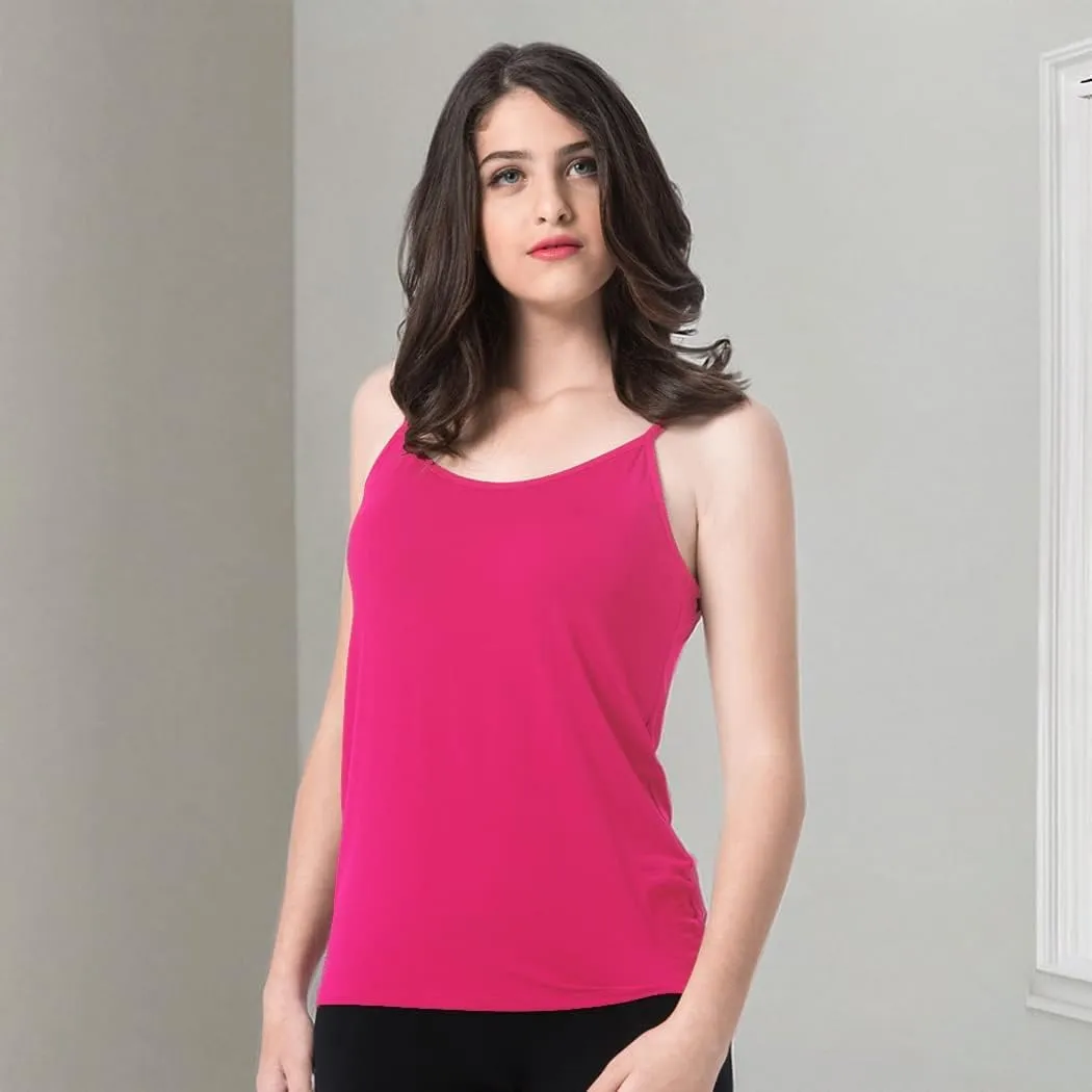 Ibeauti Womens Camisoles Tops with Built in Padded Bra Basic Breathable Tank Top