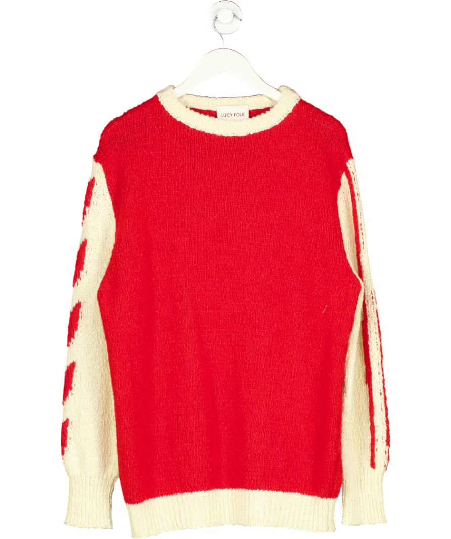 Lucy Folk Red Flaura Knit UK M