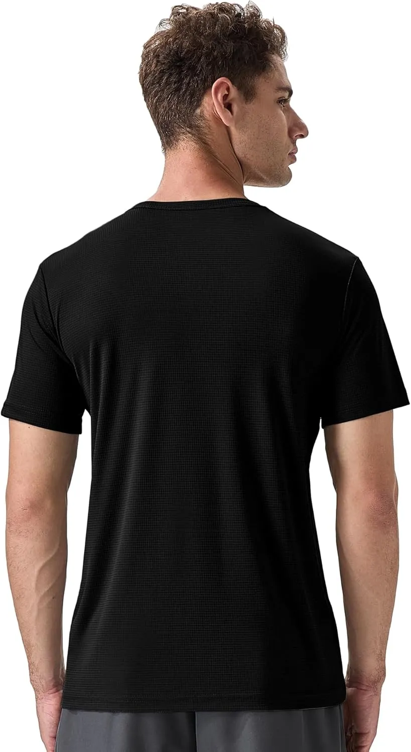 Men's 2 Pack Lightweight Crew Neck Athletic Running Short Sleeve T-Shirts Breathable Gym Workout Tee Shirts for Men