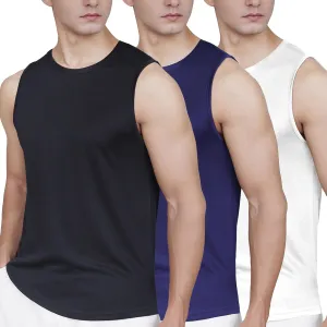 Mens Tank Tops 3 Pack,Quick Dry Gym Sleeveless Muscle T Shirts for Men's Fitness