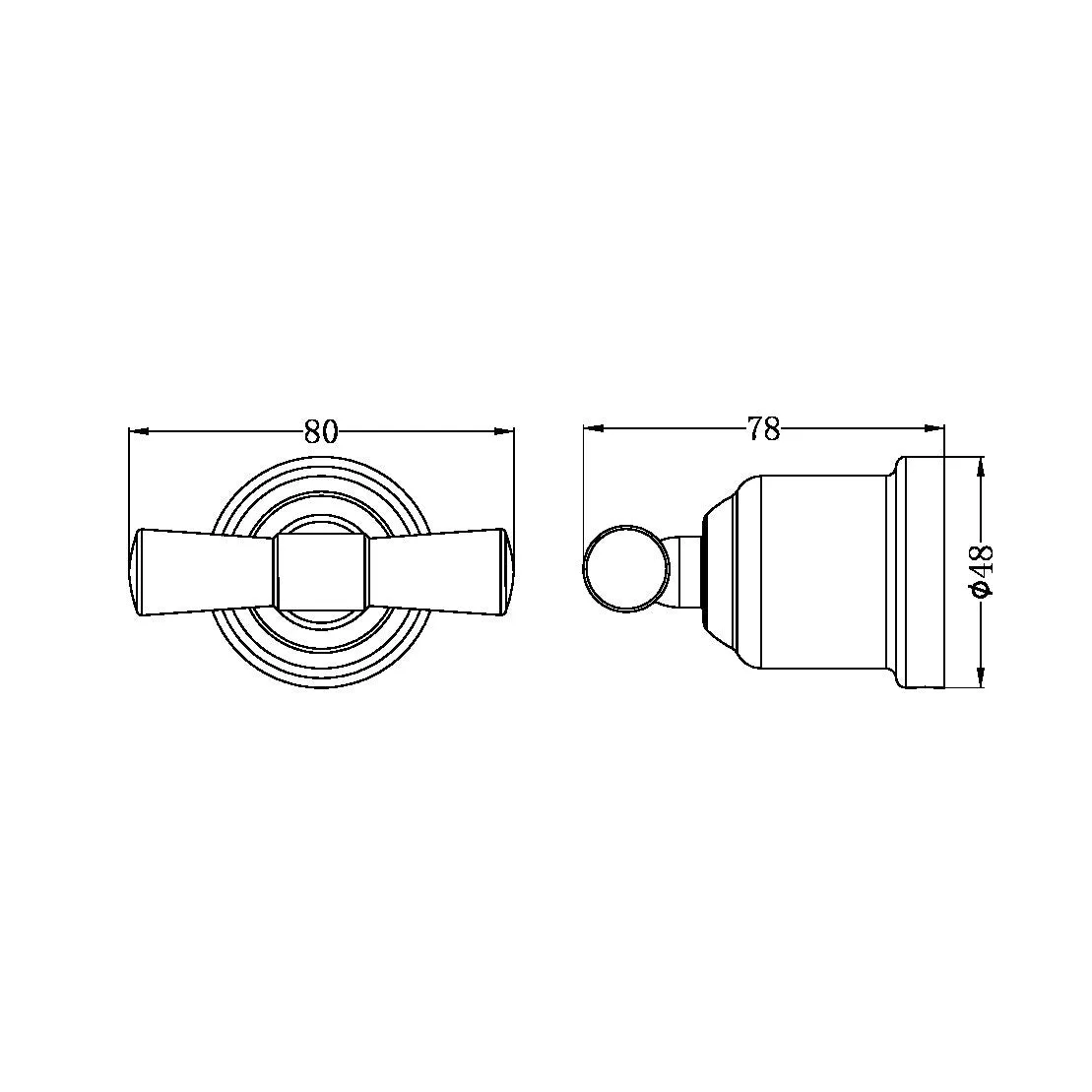 Nero York Robe Hook Chrome 6982-CH