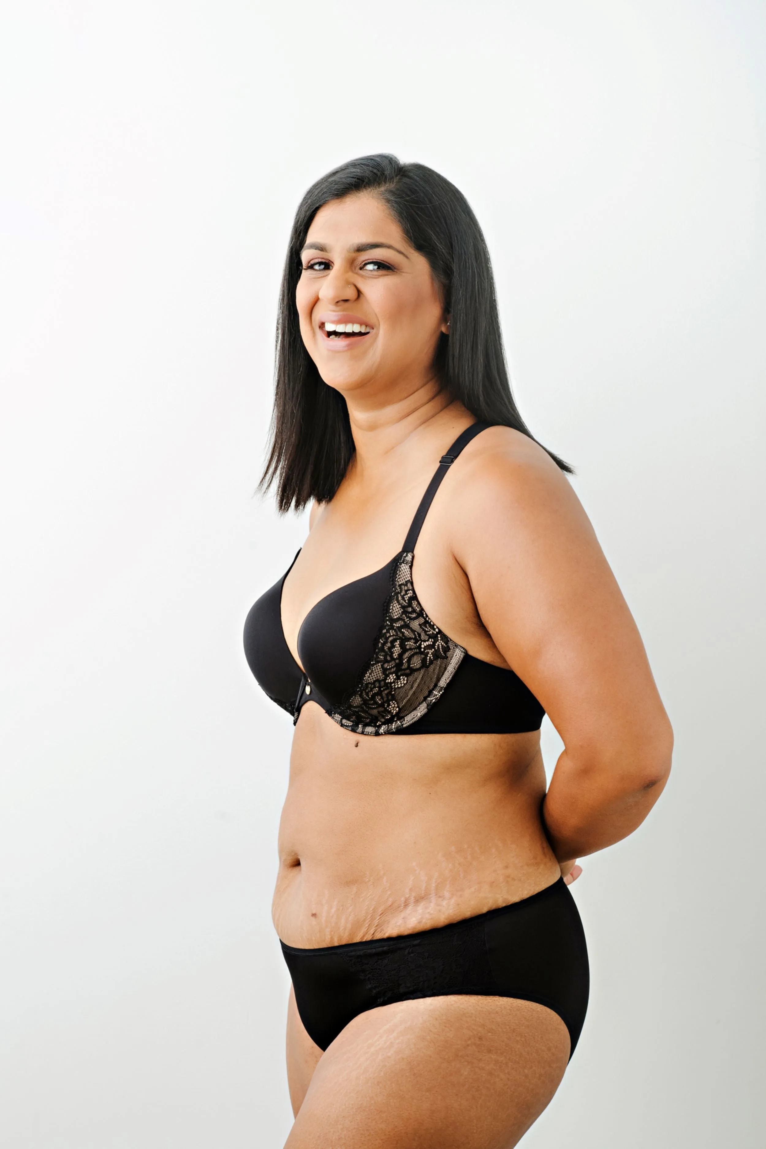 Piper Black and Buff with white lace ( Final Sale)