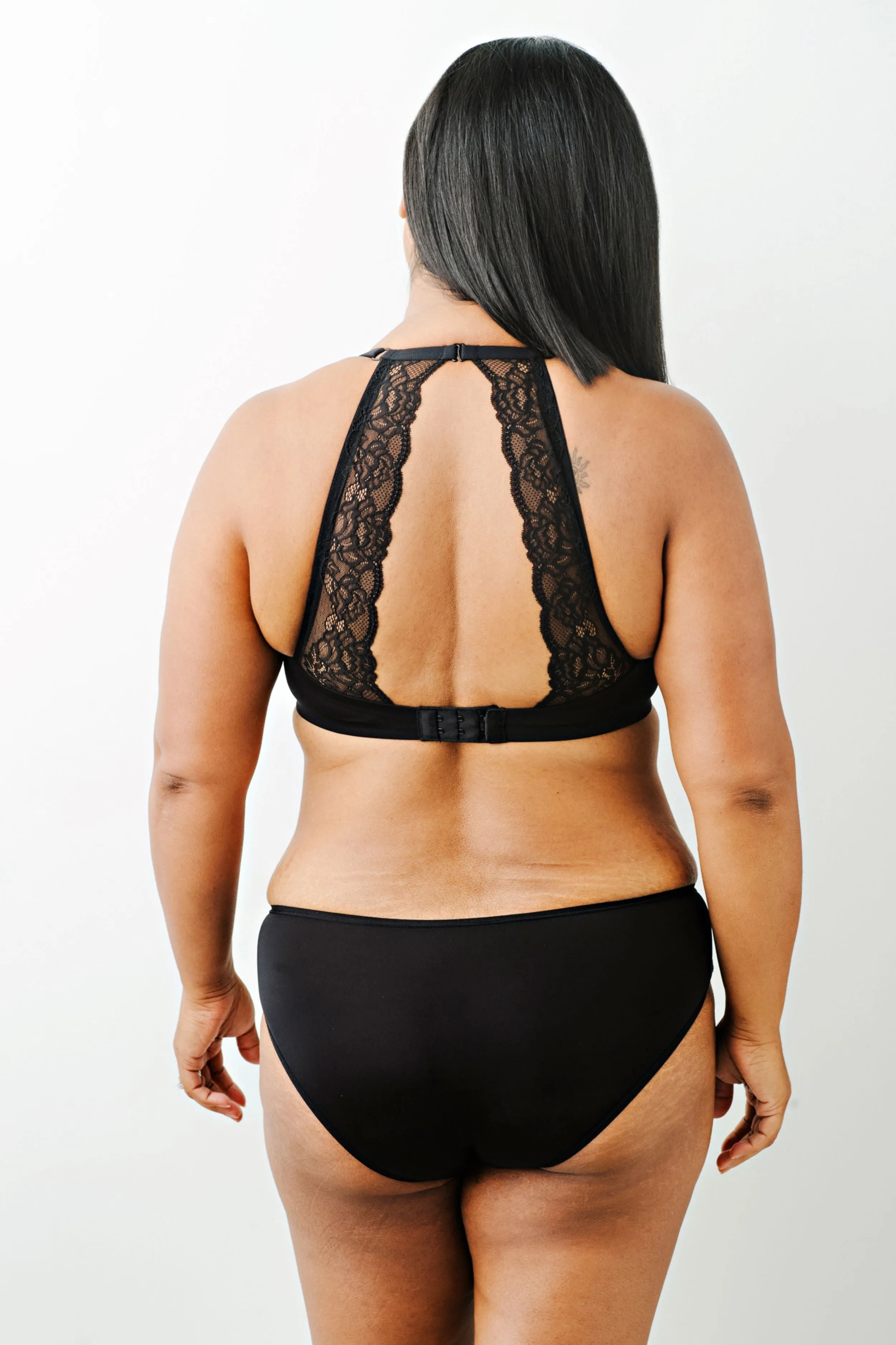 Piper Black and Buff with white lace ( Final Sale)