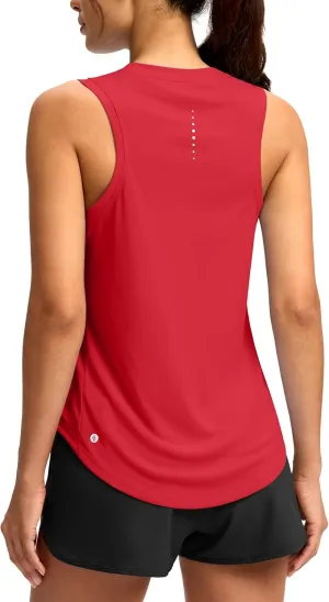 SANTINY Women's Sleeveless Workout Tops Lightweight Tennis Yoga Athletic Running Shirts Racerback Tank Tops for Women