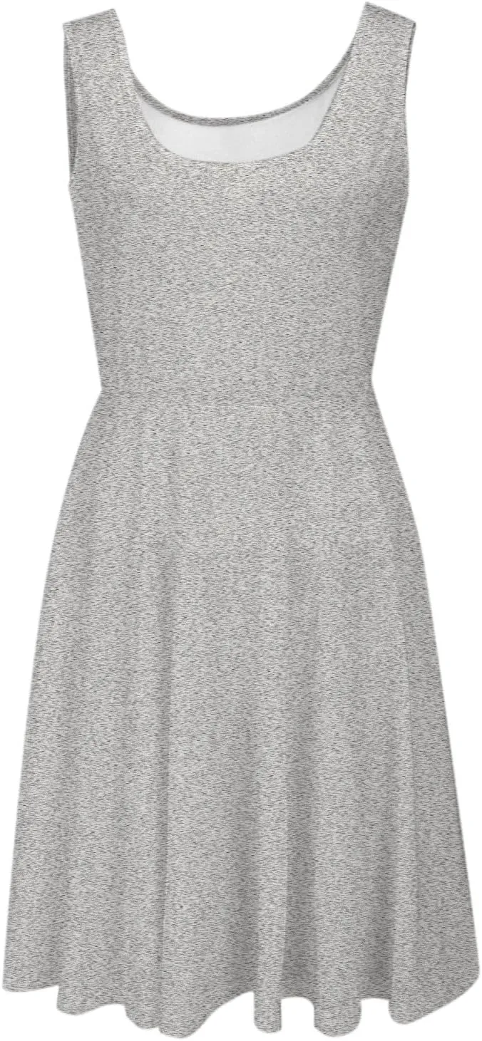 Tennis Short Dress for Women High Neck Knee Length Slim Sleeveless Tummy Control Cute Workout Summer Dresses