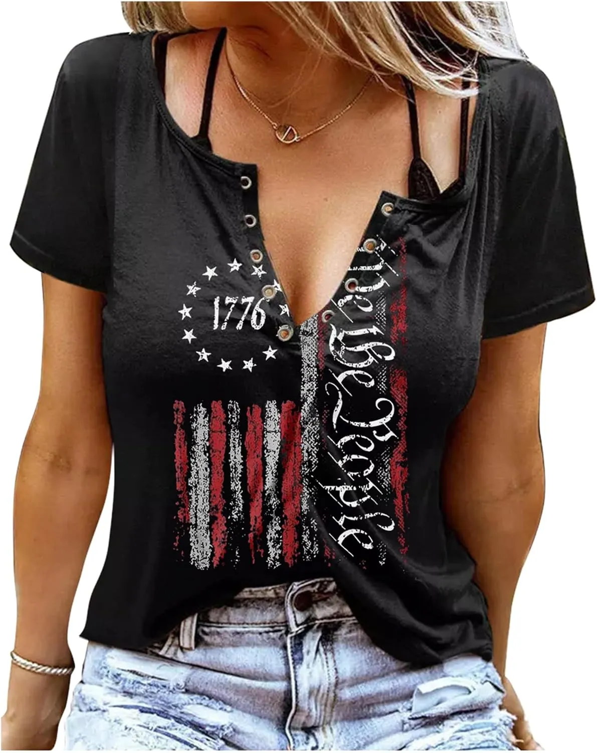 Vintage Rock Skeleton Eagle T Shirts for Women Casual Country Music Tshirts Funny Summer Rock Band Concert Shirt Top