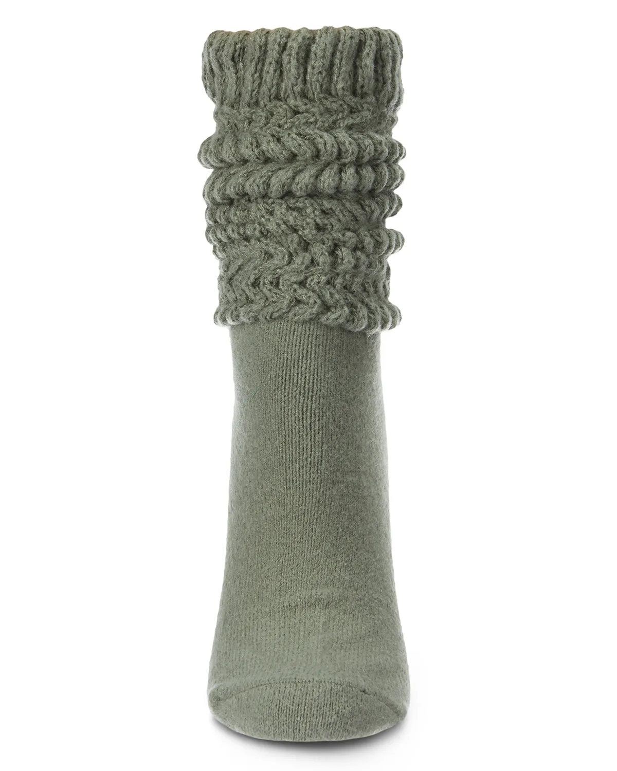 Women's Wide Ribbed Cotton Blend Slouch Crew Socks