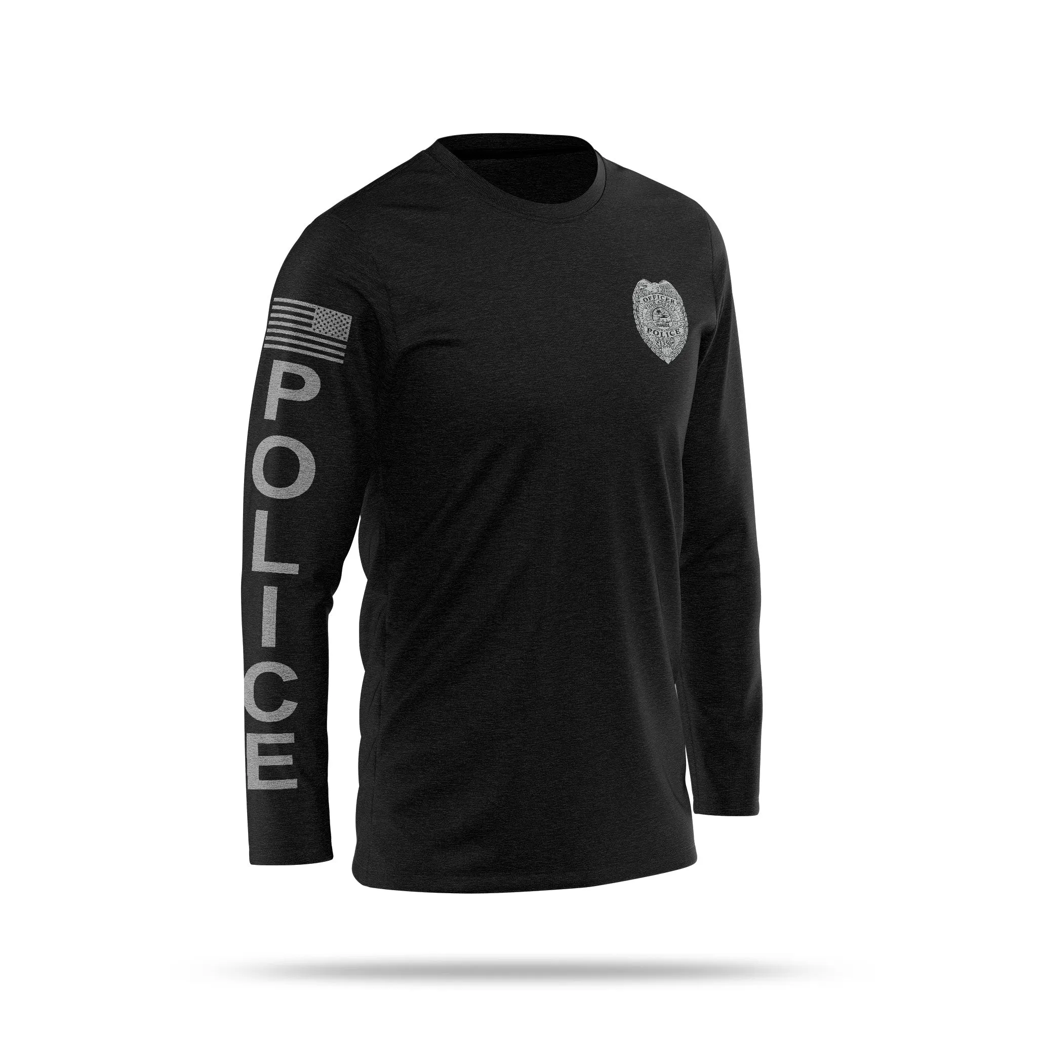 [YOUR AGENCY] POLICE Cotton Blend Long Sleeve Shirt