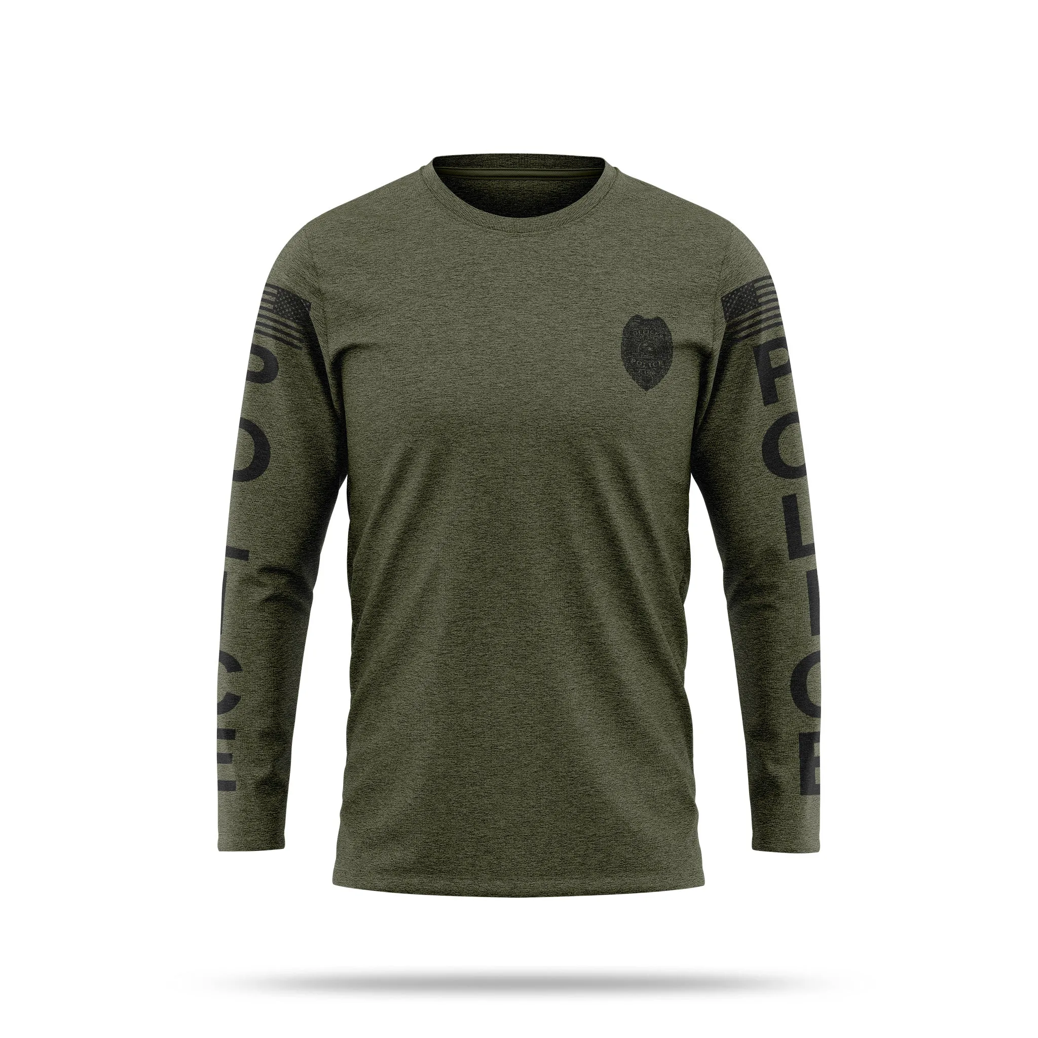 [YOUR AGENCY] POLICE Cotton Blend Long Sleeve Shirt