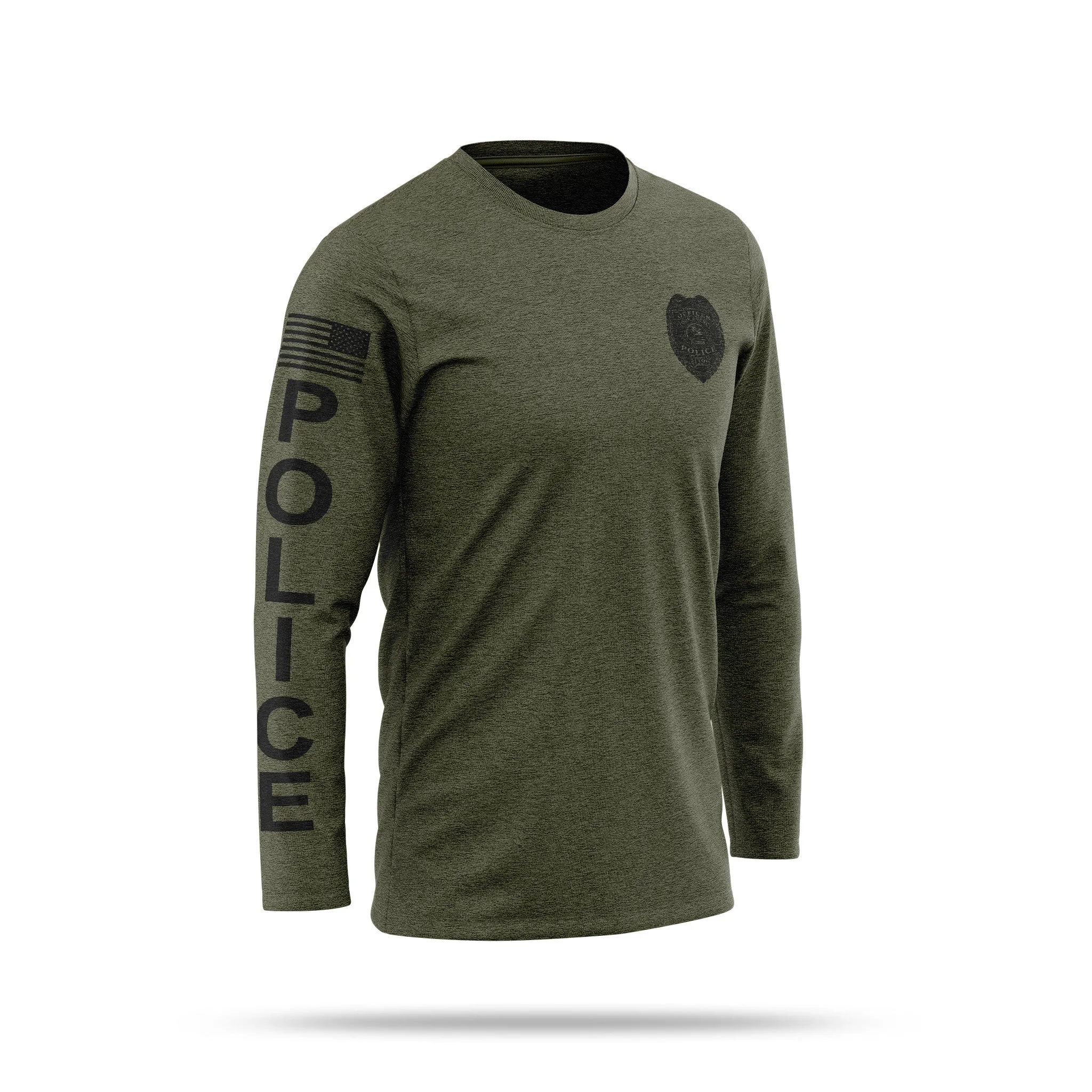 [YOUR AGENCY] POLICE Cotton Blend Long Sleeve Shirt